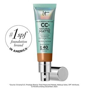 IT COSMETICS CC+ CREAM NATURAL MATTE FOUNDATION WITH SPF 40 - RICH HONEY